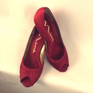 Nina Satin Evening Heels 8M